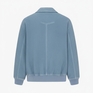 Blouson universitaire tissé pour homme 2026, logo personnalisé, col montant, coupe ajustée, respirant, coupe-vent, polyester/coton, décontracté - Product Image 2
