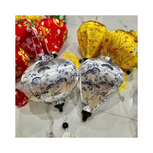 Wholesale Handmade Durable Eco-Friendly Silk Screen Printed Vietnamese Lantern Flower Theme Decoration for Home Wedding Festival - Product Image 2