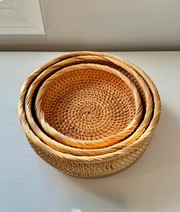 Bandeja de Servir de Ratán Hecha a Mano de Alta Calidad, Elegante y Natural, para el Hogar, Cocina, Almacenamiento, Organización, Regalo - Product Image 5
