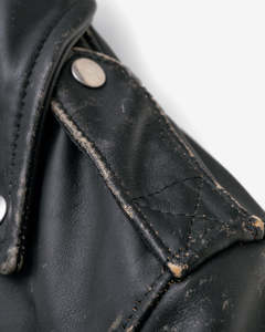 Veste moto en cuir véritable noir pour homme de qualité supérieure, fermeture éclair, col rabattable, coupe classique, style automne, vente en gros - Product Image 5