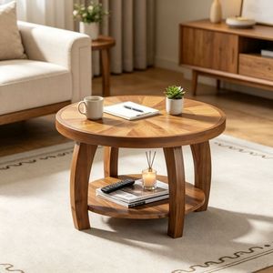 Tavolino da Caffè Pieghevole Moderno e Semplice in Stile Wabi-Sabi Giapponese per Soggiorno - Product Image 1