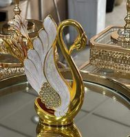 Support de cuisine décoratif, centre de table de luxe, porte-cuillères, fourchettes et couteaux, support à vaisselle en forme de cygne, cuisine