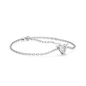 REYES Nouveauté Bracelet chaîne à maillons en argent sterling 925 avec moissanite taille triligne de 1,27 carat pour femme, bijoux fins - Product Image 2