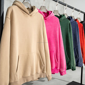 Sweatshirts à capuche et sweatshirts pour hommes 100% coton vierge épais en éponge française de luxe de qualité lourde et surdimensionnée avec logo imprimé personnalisé - Product Image 1