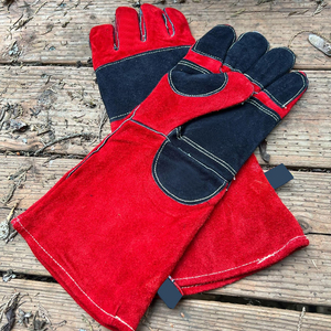 New Trending Product Safety Cowhide Leather Heat Resistant Welding <b>Gloves</b> Breathable Anti-Slip Working <b>Gloves</b> <b>For</b> Welder Work - Product Image 5