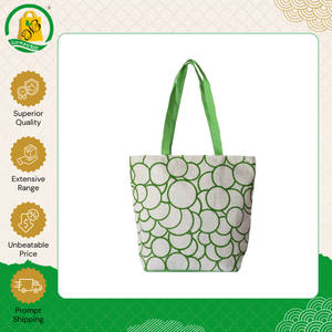 Sac fourre-tout en jute personnalisé de haute qualité, écologique, imprimé, pour la plage, réutilisable, avec deux poignées et poche intérieure, en gros - Product Image 2