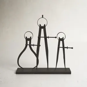 Producto en Oferta, Elegante Adorno de Metal Hecho a Mano para Decoración del Hogar, Escultura Metálica de Arte Moderno de Lujo, Figura Dorada Antigua - Product Image 5