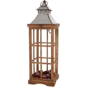 Lanterne en métal plaqué argent au design moderne, style vintage, porte-bougie suspendu avec verre trempé pour événements intérieurs et extérieurs - Product Image 6