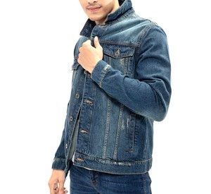 Stylish <b>Men</b> <b>Denim</b> <b>Jacket</b> Hot Selling Breathable Comfortable High Quality Easy Wash <b>denim</b> <b>jacket</b> for <b>men</b> with Custom Colors/logo - Product Image 2