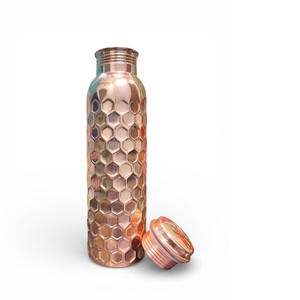 Eco Friendly Pure Copper Water Bottle 1L <b>Extra</b> <b>Large</b> Leak Resistant Copper Vessel for Drinking Water Health Care Kitchen Office - Product Image 1