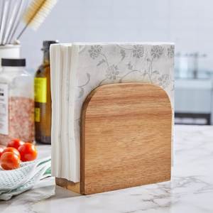 Stylish Wooden Napkin Holder Premium Quality Tissue <b>Rack</b> Perfect <b>Kitchen</b> Dining Table And Restaurant Decoration - Product Image 5