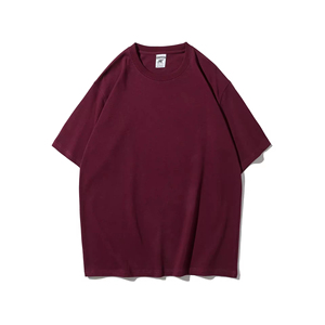 T-shirt décontracté pour homme 100% coton col rond 425 g/m² coupe oversize streetwear avec logo brodé personnalisé et impression unie ou en relief - Product Image 1