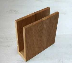 Wooden <b>Holder</b> Shaped Panel Design Upright Organizer Smooth Grain Finish Functional Stand for Books <b>Tablets</b> Documents - Product Image 1