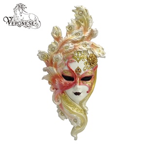 DISEÑO VERONESE-PLACA DE PARED DE PLUMA DE PAVO REAL-DECORACIÓN DEL HOGAR ARTESANÍA DE RESINA ESCULTURA ARTÍSTICA PINTADA A MANO - Product Image 4