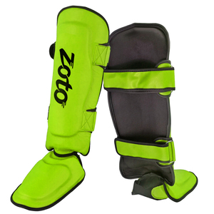 Protège-tibias ZOTO durables en cuir personnalisé pour le MMA, la boxe et le kickboxing – Équipement de protection pour le sparring et les arts martiaux - Product Image 5