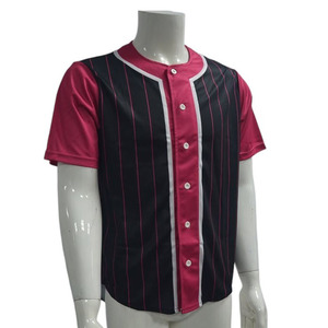 Custom Sublimation Baseball Jersey Breathable Polyester Team Uniform Button <b>Down</b> Athletic Baseball Shirt for Clubs Training - Product Image 1