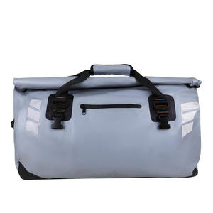 Heavy Duty Waterproof Duffel Bag Convertible <b>Backpack</b> Rugged Silver Travel Bag with Adjustable Straps for Hiking - Product Image 5
