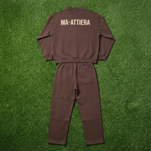Conjunto de Sudadera y Pantalones Deportivos para Hombre, Color Marrón Chocolate, Cuello Redondo, Estilo Casual, Oversize, Ropa Deportiva de Dos Piezas - Product Image 6