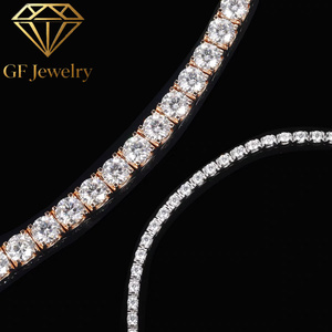 Pulsera de tenis de lujo con diamantes cultivados en laboratorio y engaste de bisel, oro rosa de 18K, joyería fina para aniversarios y ocasiones especiales - Product Image 4