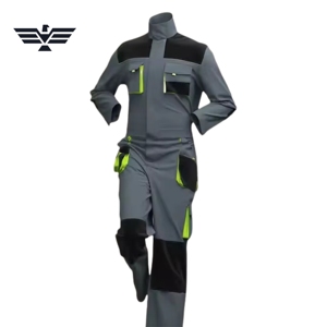 Custom Heavy Duty Industrial Hi Visibility <b>Waterproof</b> Nylon Silk Screen Printed Unisex Needle Detection <b>Work</b> Coverall - Product Image 6