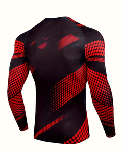 Combinaison de compression intégrale pour homme, unie, séchage rapide, Spandex/Nylon, col ras du cou, coupe sans couture, tenue d'hiver, durable et respirante - Product Image 4