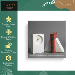 Leading Supplier Selling High Quality Elegant Design Luxury Handmade Custom Marble Electronic Modern Silent <b>Clock</b> from India - Product Image 6