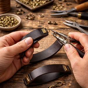 Bande marron premium de 20 mm à 25 mm de large et de 3 mm d'épaisseur |   Sangles en cuir pour composants et accessoires de bijouterie Modèle 155A Inde par EXCEL EXPORTS - Product Image 3