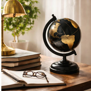 Globo Terráqueo Ejecutivo Premium con Base de Aluminio para Escritorio | Globo Terráqueo Educativo con Mapa Detallado para Escritorio de Oficina, Mesa de Estudio y Decoración del Hogar - Product Image 2