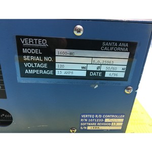 VERTEQ 1071233-503 1600-HC SPIN RINSE DRYER - Equipo y piezas de semiconductores de confianza con legado global - Product Image 3