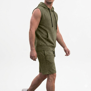 High Quality 100% Cotton Eco-friendly Breathable Acid Wash Short <b>Sets</b> Vintage Washed T-shirt Custom Embroidery Logo Men's <b>Sets</b> - Product Image 3