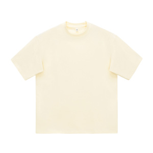 Camiseta de Algodón Rosa para Hombre, Manga Corta, Cuello Redondo, Corte Regular, Informal, Color Sólido, Tejido de Punto Jersey, Tinte Liso - Product Image 4