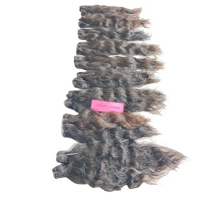 Cheveux bouclés en gros indien armure femmes noires machine double trame profonde vague tissage cuticule aligné traitement aucun cheveux humains - Product Image 2
