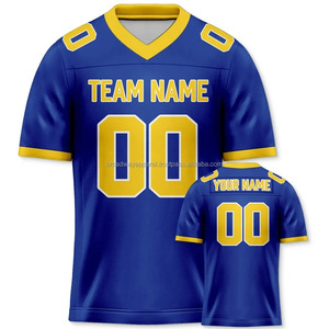 Maillot de football personnalisé avec nom et numéro d'équipe pour hommes, t-shirt respirant à manches courtes pour hommes, vêtements de club de football - Product Image 1