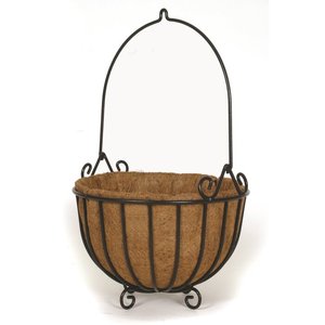 Decorative Metal Hanging Planter <b>Basket</b> with Elegant Botanical Leaf Design for Indoor Outdoor Greenery <b>Display</b> - Product Image 5