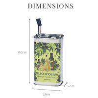 [Holar] Distributeur d'huile en acier inoxydable anti-goutte, de forme rectangulaire, de style vintage, fabriqué à Taïwan, pour la cuisine