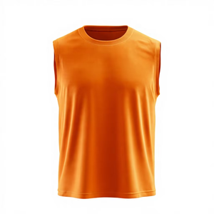 Débardeur en coton sans manches pour homme, col rond, coupe musclée, idéal pour l'été, la gym et le fitness, personnalisable – Vente en gros - Product Image 1