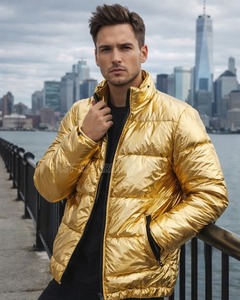 Veste dorée de qualité supérieure pour hommes et femmes, veste en duvet respirante à séchage rapide, confortable, service OEM. - Product Image 1