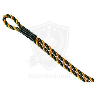 Cordon en soie sur mesure, fil métallique torsadé en or, cordon métallique torsadé à 3 brins, garniture de vêtement ronde, style classique - Product Image 3
