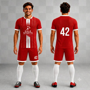 Conjunto de Uniforme de Fútbol de Alta Calidad para Entrenamiento de Jugadores, 100% Poliéster, Diseño Moderno, Camiseta y Pantalones Cortos de Fútbol, Servicio OEM - Product Image 1