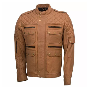 Buenos Precios, Alta Calidad, Chaqueta de Cuero para Hombre con Logotipo Personalizado, Diseño 2025, Chaqueta de Lona Transpirable para Invierno, Ropa Casual - Product Image 1
