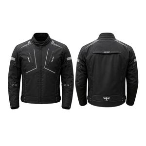 Unisex Black Full Sleeve Motorcycle <b>Jacket</b> Breathable Polyester/Nylon 300g All Seasons Air Vent Design Custom Logo - Product Image 1