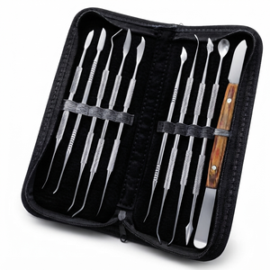 10pcs/<b>set</b> Metal Manual Dental Wax Carving Tools Spatula <b>Plaster</b> Knife Practical Versatile Teeth Whitening Kit Dentistry - Product Image 3