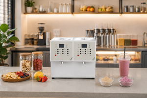 KEI FU Commercial Dual-Hopper Automatic Powder Dispensing <b>Machine</b> HF-D02|Precision <b>Bubble</b> <b>Tea</b> Juice Powder Filler Smart Dispense - Product Image 3