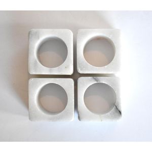 Heavy Marble Napkin Ring Solid Natural Stone <b>Table</b> Holder Premium Dining <b>Accessory</b> For Restaurant Hotel Wedding Banquet <b>Decor</b> - Product Image 2