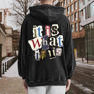 Sudaderas con Capucha Gráficas para Hombre, Lavado Ácido, 100% Algodón, Estilo Vintage, Oversize, Streetwear, Sudadera con Capucha, Hip-Hop, Holgada, Gótica, Unisex - Product Image 5