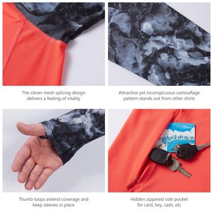 Camisa de pesca de manga larga hecha a medida para hombre, poliéster de secado rápido, UPF 50, transpirable, con capucha para exteriores, a precio asequible. - Product Image 5
