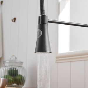 Rubinetto da Cucina Commerciale Monocomando Nero con Doccetta Estraibile per Lavello - Product Image 2