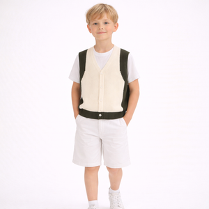 <span class=keywords><strong>Chaleco</strong></span> para niños, suéter de punto, Chaqueta de algodón de otoño para bebé, <span class=keywords><strong>chaleco</strong></span> sin mangas para niños y niñas, cárdigan suave para niños - Product Image 4