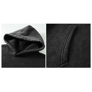 Sweat-shirt à capuche tendance streetwear en coton épais 100% coton, coupe ample et oversize, personnalisé, effet délavé à l'acide et effet soleil. - Product Image 5