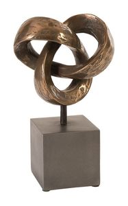 Latest Bronze Knot Metal Sculpture On Base For Luxury Home Office <b>Table</b> Decor Modern Accent Art Piece - Product Image 1